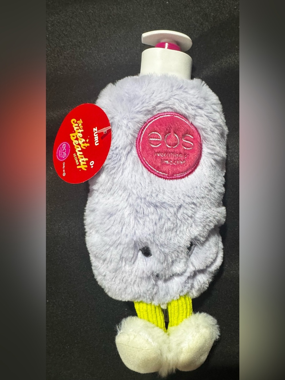 eos Plush Light Purple and Yellow lotion plushie